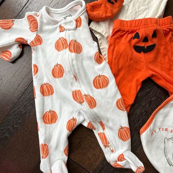 Lot of baby boys newborn clothes mixed Halloween fall 10 pieces carters rabbit + - Picture 2 of 9